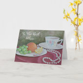 マザーズ・デイ・カード・ティーカップ カード (黄色い花)