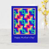 マザーズ・デイ・カード – パッチワーク・キルト カード (黄色い花)