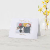 マザーズ・デイ・カード – 帽子のシェプドッグ カード (黄色い花)