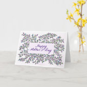 マザーズ・デイ・カード(紫と緑のつる植物) カード (黄色い花)