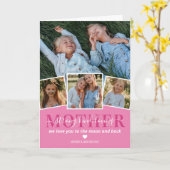 マザーズ・デイ・カード | 4写真家族の母 カード (黄色い花)