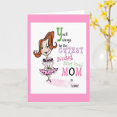 マザーズ・デイ・カーユーモアのあるド カード (黄色い花)