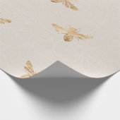 マザーズ・デイ・ギフト金ゴールド・クイーンビー ラッピングペーパー (角)