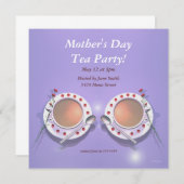 マザーズ・デイ・ティー・パーティー 招待状 (正面/裏面)