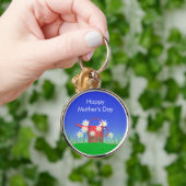 マザーズ・デイ・デイジーと散水缶 キーホルダー (手)