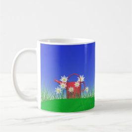 マザーズ・デイ・デイジーと散水缶 コーヒーマグカップ