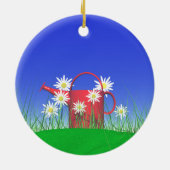 マザーズ・デイ・デイジーと散水缶 セラミックオーナメント (裏面)