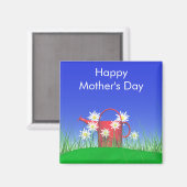 マザーズ・デイ・デイジーと散水缶 マグネット (正面/裏面)