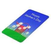 マザーズ・デイ・デイジーと散水缶 マグネット (左側)