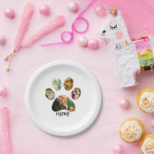 マザーズ・デイ・ドッグ・ママ | 5 Paw印刷フォトコラージュ ペーパープレート (パーティー)