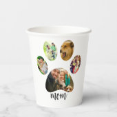 マザーズ・デイ・ドッグ・ママ | 5 Paw印刷フォトコラージュ 紙コップ (裏面)