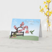 マザーズ·デイ·ハチドリ カード (黄色い花)