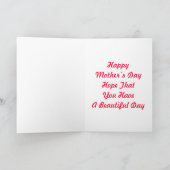 マザーズ・デイ・パンジー・フラワー カード (内部)