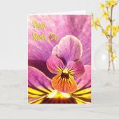 マザーズ・デイ・パンジー・フラワー カード (黄色い花)