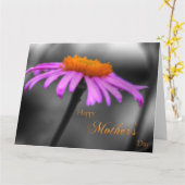 マザーズ・デイ・パープルとオレンジ・コンフロアー カード (黄色い花)