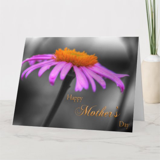 マザーズ・デイ・パープルとオレンジ・コンフロアー カード (正面)