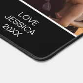 マザーズ・デイ・フォトコラージュ・ブラックシンプルカスタム デスクマット (コーナー)