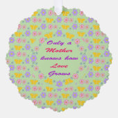 マザーズ・デイ・フラワーズ・アンド・チョウカスタム オーナメントカード (正面)