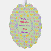 マザーズ・デイ・フラワーズ・アンド・チョウカスタム オーナメントカード (左)