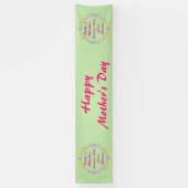 マザーズ・デイ・フラワーズ・アンド・チョウカスタム 横断幕 (縦)