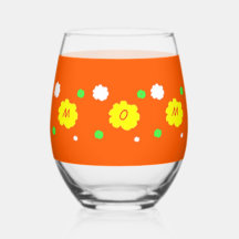 マザーズ・デイ・フラワーマママオレンジグリーン飲み物用品セット