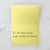 マザーズ・デイ・ペット・グリーティング カード (内部)