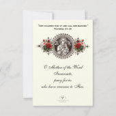 マザーズ・デイ・ホーリー・カードと聖なる書物、 経典・バース (裏面)