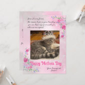 マザーズ・デイ・ラブ悪い猫の写真カード カード (正面/裏面インサイチュ)