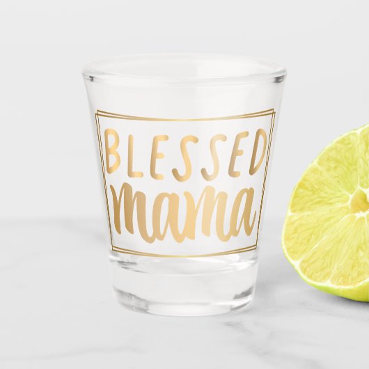 マザーズ・デイ・ラブ・ママ ショットグラス (正面)