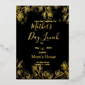 マザーズ・デイ・ランチ 箔招待状