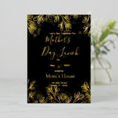 マザーズ・デイ・ランチ 箔招待状 (立ち正面)