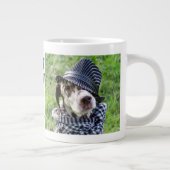 マザーズ・デイ…犬の写真2枚と文字 パーソナライズされた ジャンボコーヒーマグカップ (右)