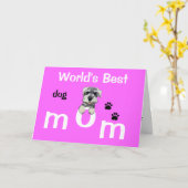 マザーズ・デイfrom Dog カード (黄色い花)