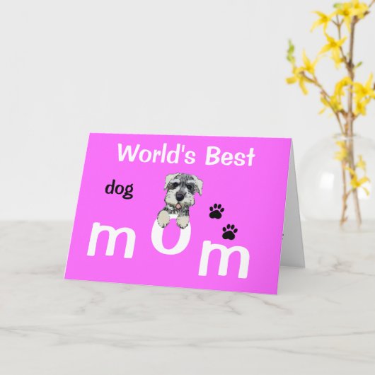 マザーズ・デイfrom Dog カード (黄色い花)