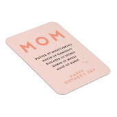 マザーズ・デイMOM頭字語のかわいいおもしろカード マグネット (右側)