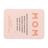 マザーズ・デイMOM頭字語のかわいいおもしろカード マグネット (横)