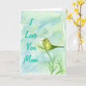 マザーズ・デー・ソング・バード・グリーティング・カード カード (黄色い花)
