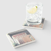 マザーズ、マザーズ・レストラン・コースター、ニューオーリンズ。 ストーンコースター (横)