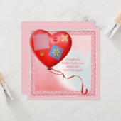 マザーズ TLC ハート風船カード カード (正面/裏面インサイチュ)