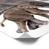 マザーゾウとベビーゾウ ポスター (角)