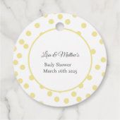 マザーダックとアヒル赤ちゃんシャワーメッセージカード フェイバータグ (裏面)