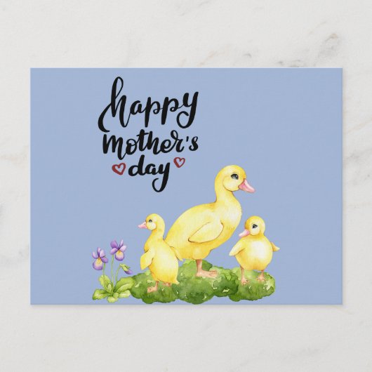 マザーダックアンドダックリングスケッチ シーズンポストカード (正面)