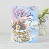 マザーデイケーキカードをパーソナライズ シーズンカード (スタンド正面)