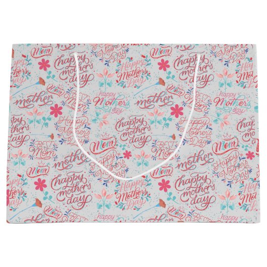 マザーデイBG 01オフホワイトBG ラージペーパーバッグ (正面)