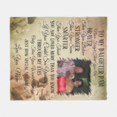 マザートゥドーターフォトフリースブランケット フリースブランケット (正面(横))