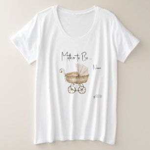 マザートゥベボホベイビーシャワープラスサイズTシャツ プラスサイズTシャツ