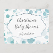 マザートゥーベーブルドッツボーイベビーシャワーのアドバイス エンクロージャーカード (裏面)