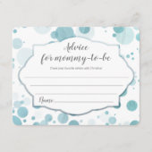 マザートゥーベーブルドッツボーイベビーシャワーのアドバイス エンクロージャーカード (正面)