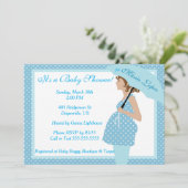 マザートゥーベー男の赤ちゃんシャワー招待状 招待状 (スタンド正面)