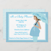 マザートゥーベー男の赤ちゃんシャワー招待状 招待状 (正面/裏面)